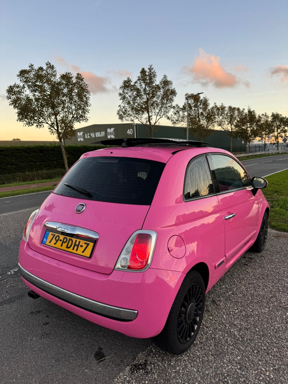 Fiat 500 rosa 1.2 (2011) automatic, Auto's, Automaat, Dealer onderhouden, Zwart, Overige kleuren
