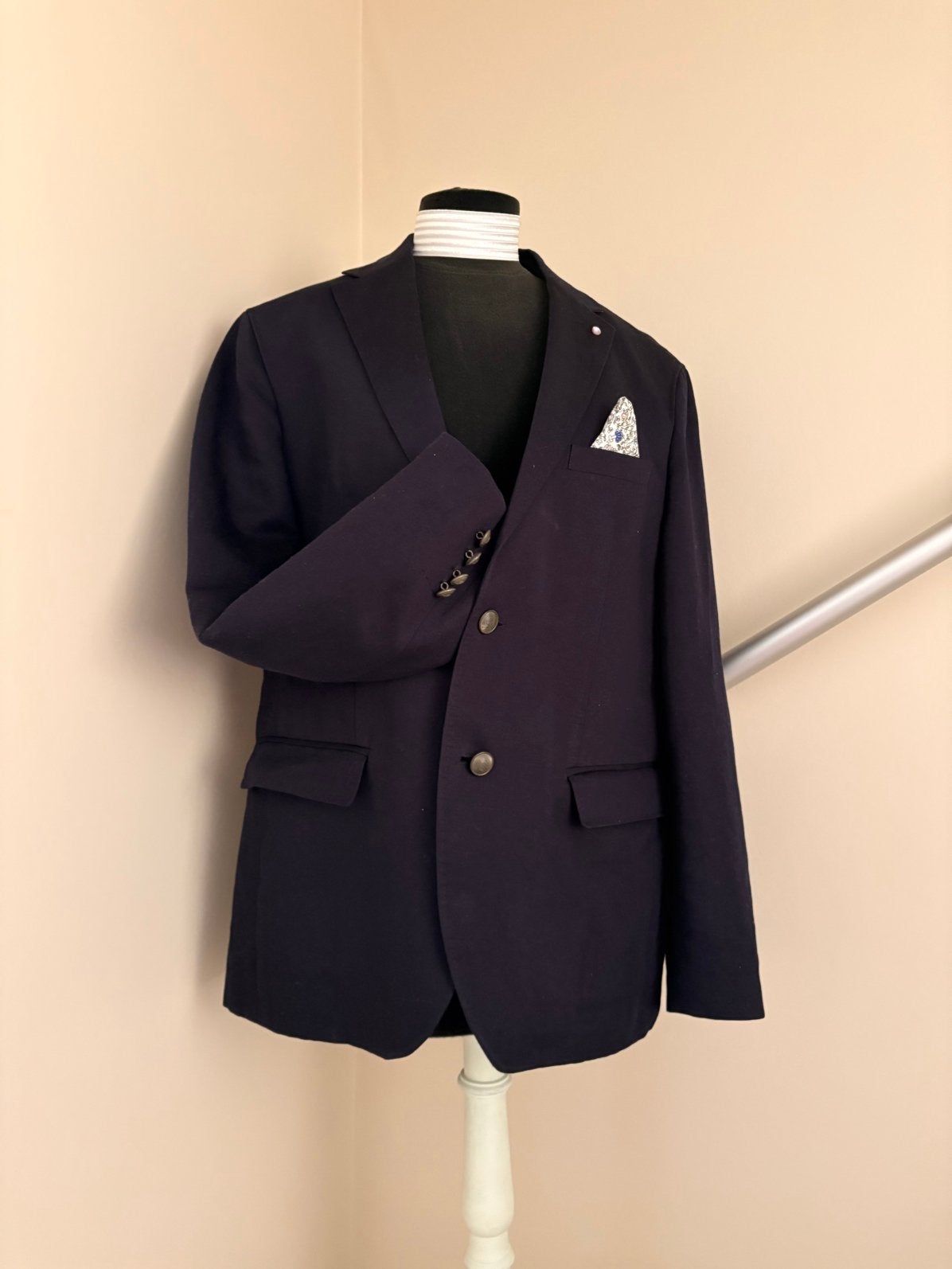 Modieuze herenblazer, herenkostuum, damesjasje, Kleding | Heren, Kostuums en vesten, Ophalen of Verzenden, Zo goed als nieuw, Maat 46 (S) of kleiner