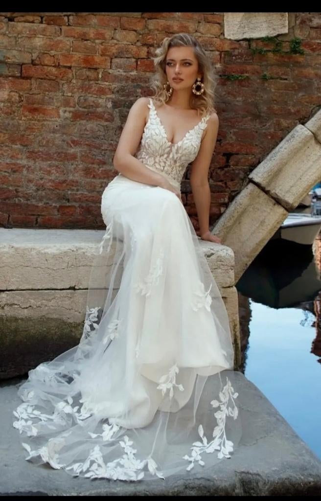 Trouwkleed, Verzenden, Nieuw, Wit, Trouwjurk
