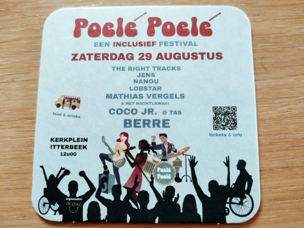 Bierviltje festival Poele Poele R/V, Enlèvement ou Envoi, Comme neuf, Sous-bock, Autres marques