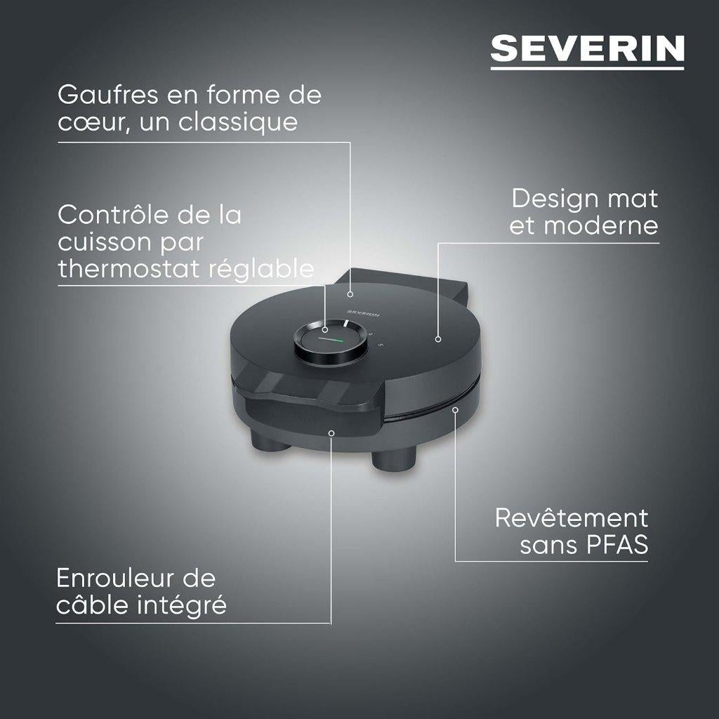 gaufrier | gaufres en forme de cœur | LIVRAISON GRATUITE, Electroménager, Neuf, -, -, SEVERIN
