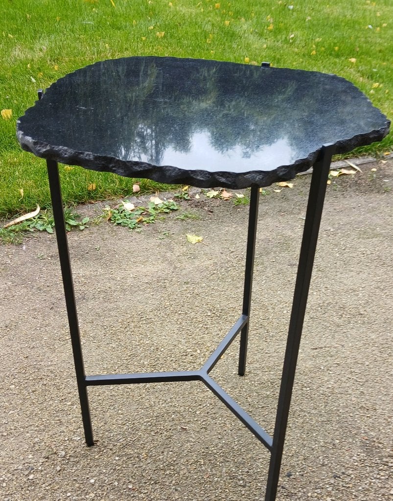 Bijzettafel natuursteen, Overige materialen, Minder dan 55 cm, Rond, Zo goed als nieuw