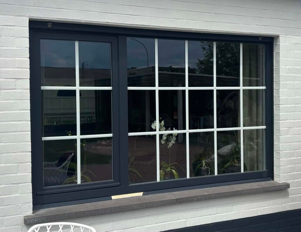 Raam met driedubbel glas, Doe-het-zelf en Bouw, Ophalen, Kunststof, Gebruikt, 150 tot 225 cm