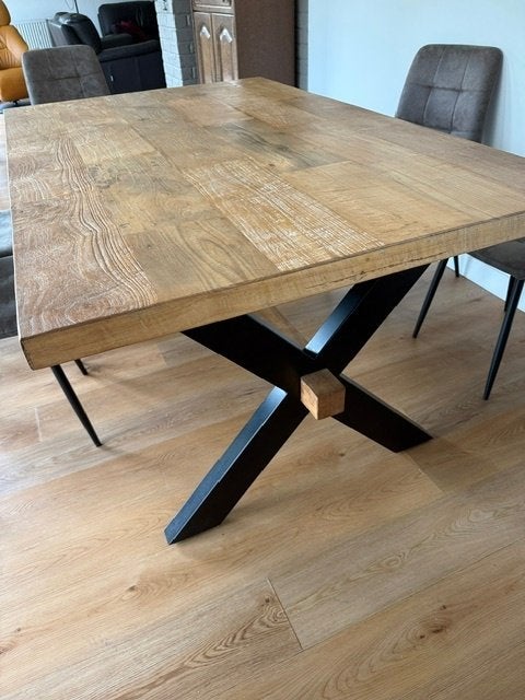 Eettafel Eik, Huis en Inrichting, Ophalen, Eikenhout, 50 tot 100 cm, Zo goed als nieuw