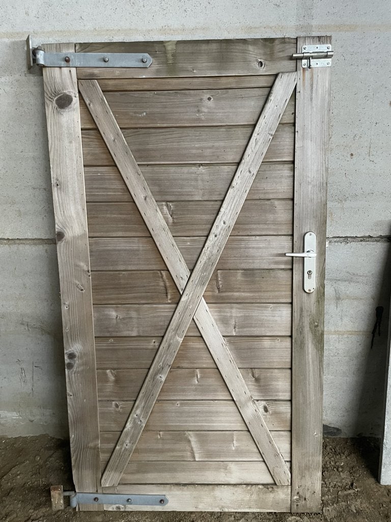 Massief Tuinpoort 100 x 180, Jardin & Terrasse, Portes de jardin, Comme neuf, Portail battant, Bois, 150 à 200 cm, 100 à 150 cm