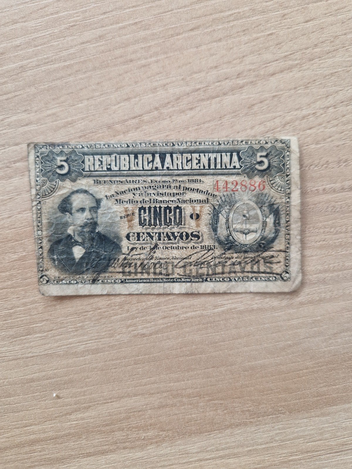 5 centavos 1884 argentinie, Ophalen of Verzenden