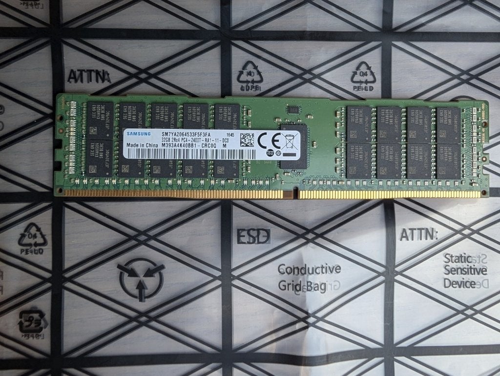 4x 32GB (128GB) DDR4 2400 ECC RDIMM Samsung Server RAM, Gebruikt, Server, DDR4, Ophalen of Verzenden