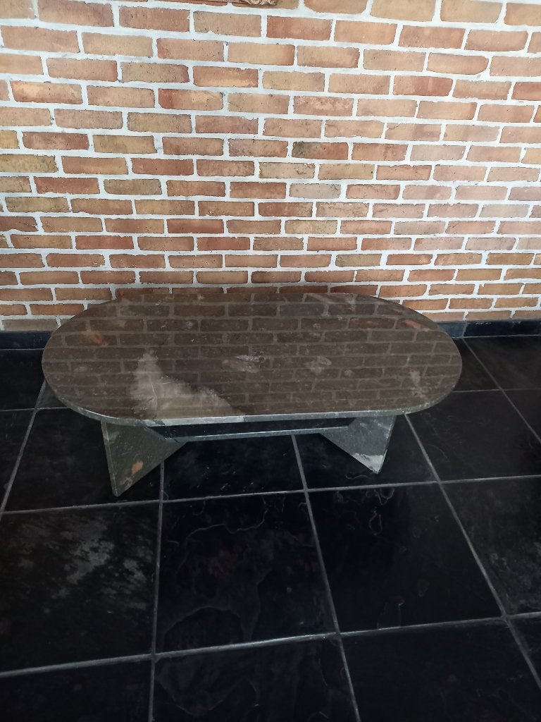 Table basse vintage en travertin, Maison & Meubles, 100 à 150 cm, Comme neuf, Enlèvement, 50 à 100 cm