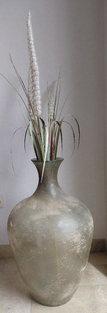 Vaas, Ophalen, 50 tot 75 cm, Groen, Glas