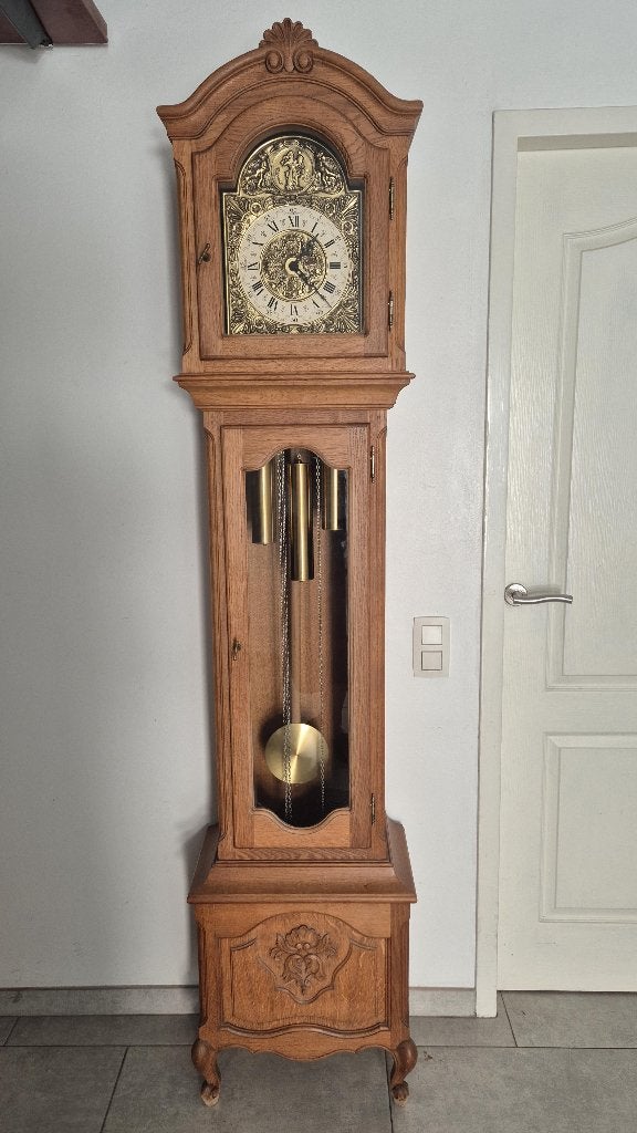 👍 Mooie klok "Tempus" H = 2m 09 cm, staat werkt perfect =>, Antiek en Kunst, Antiek | Klokken, Ophalen