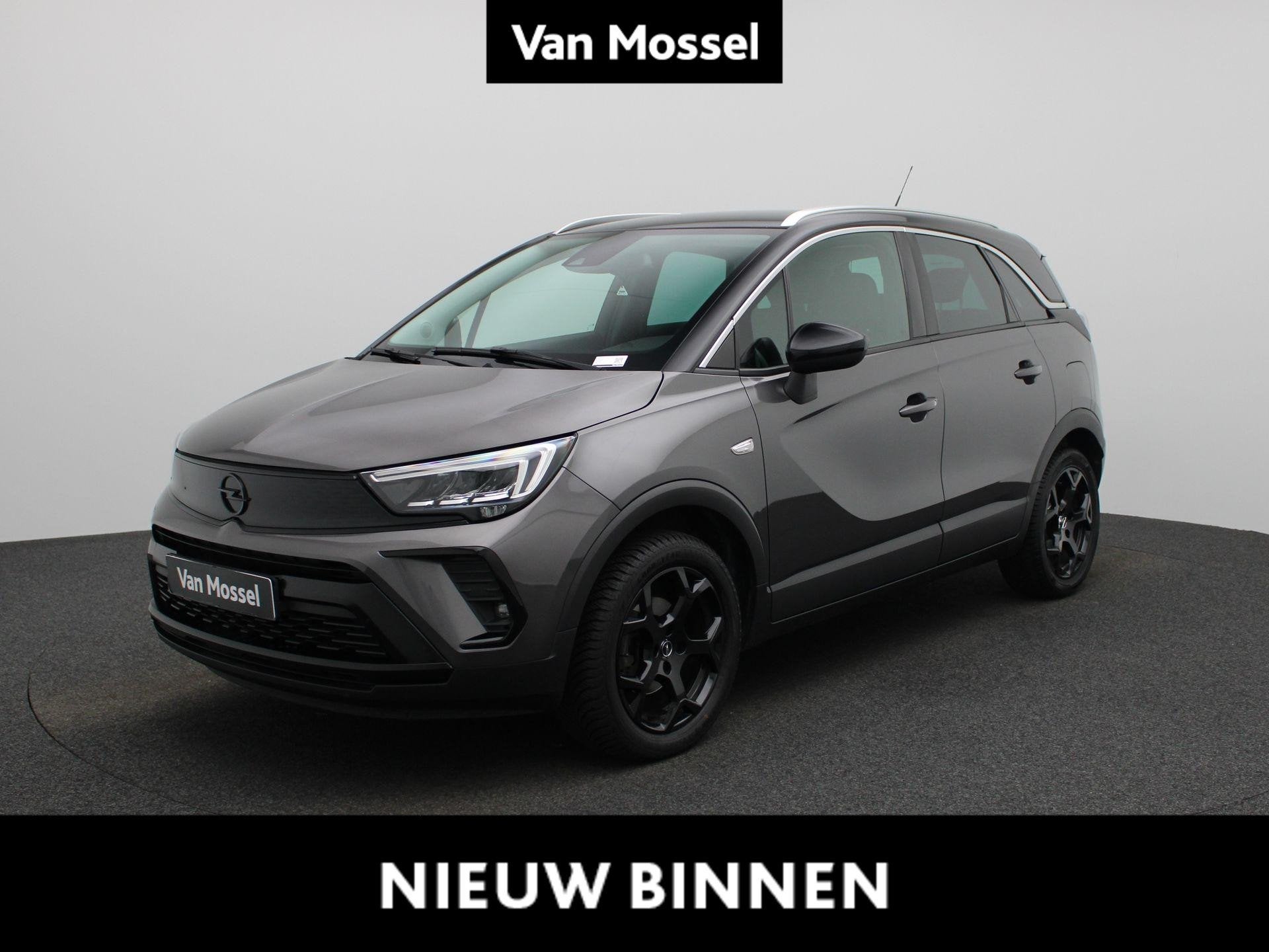 Opel Crossland 1.2 96kW Turbo S/S Auto GS Line, Auto's, Zwart, 5 deurs, 600 kg, 131 pk