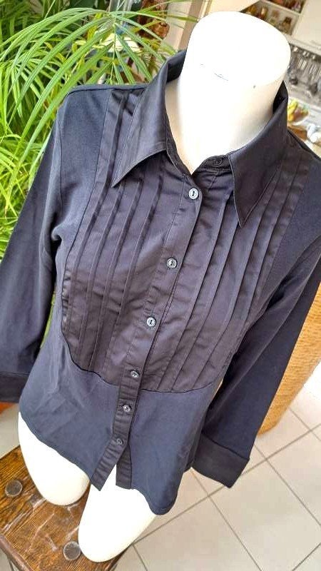 zwart prachtig sfeervolle blouse, Kleding | Dames, Vintage Dressing, Zwart, Maat 42/44 (L), Ophalen of Verzenden