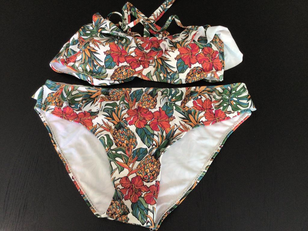 Bikini plus pareo bikini gestreept, Enlèvement ou Envoi, Comme neuf, Autres couleurs, Bikini