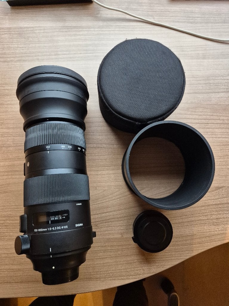 Sigma lens 150-600 + toebehoren, Sigma, Téléobjectif, Comme neuf, Enlèvement