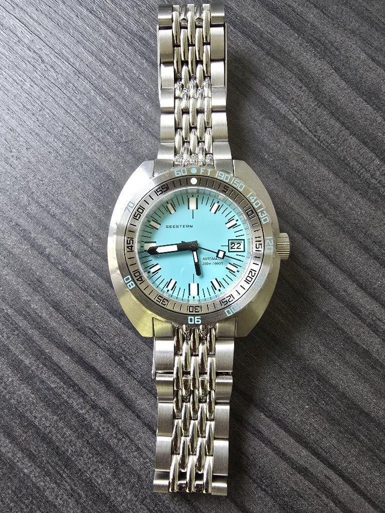 Horloge Seastern, Handtassen en Accessoires, Horloges | Heren, Staal, Staal, Polshorloge, Zo goed als nieuw