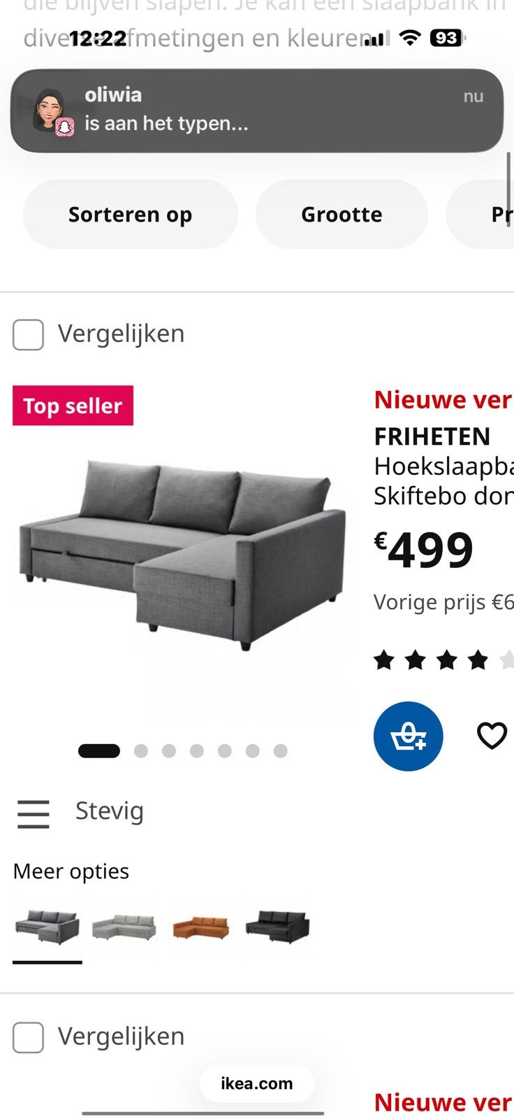 Zetel beige ikea, Ophalen, Zo goed als nieuw, Beige