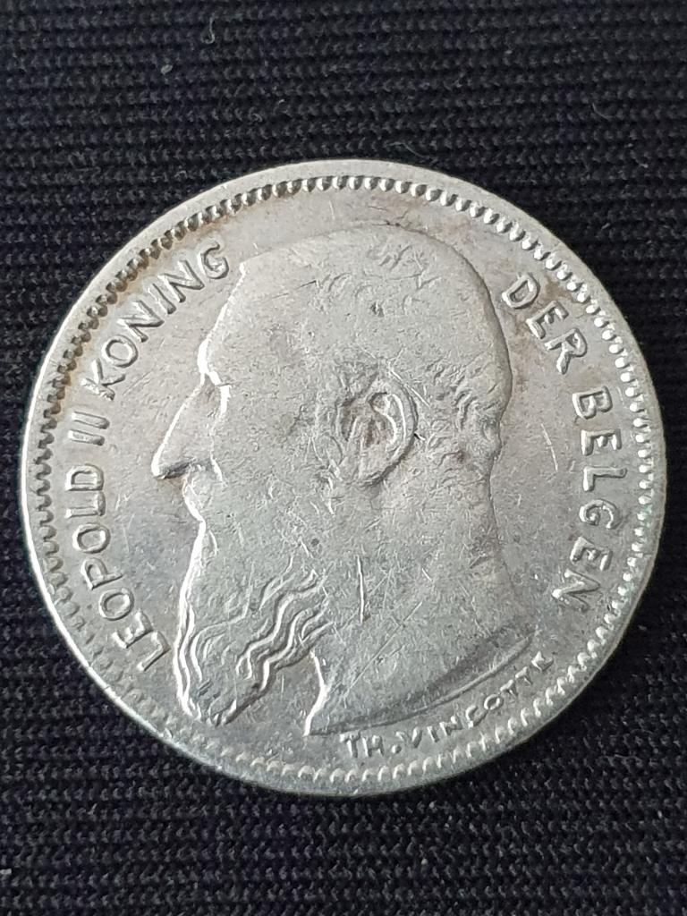 Pièce de 50 centimes 1907 Belgique (NL) en argent., Timbres & Monnaies, Monnaies | Belgique, Monnaie en vrac, Argent, Argent, Envoi