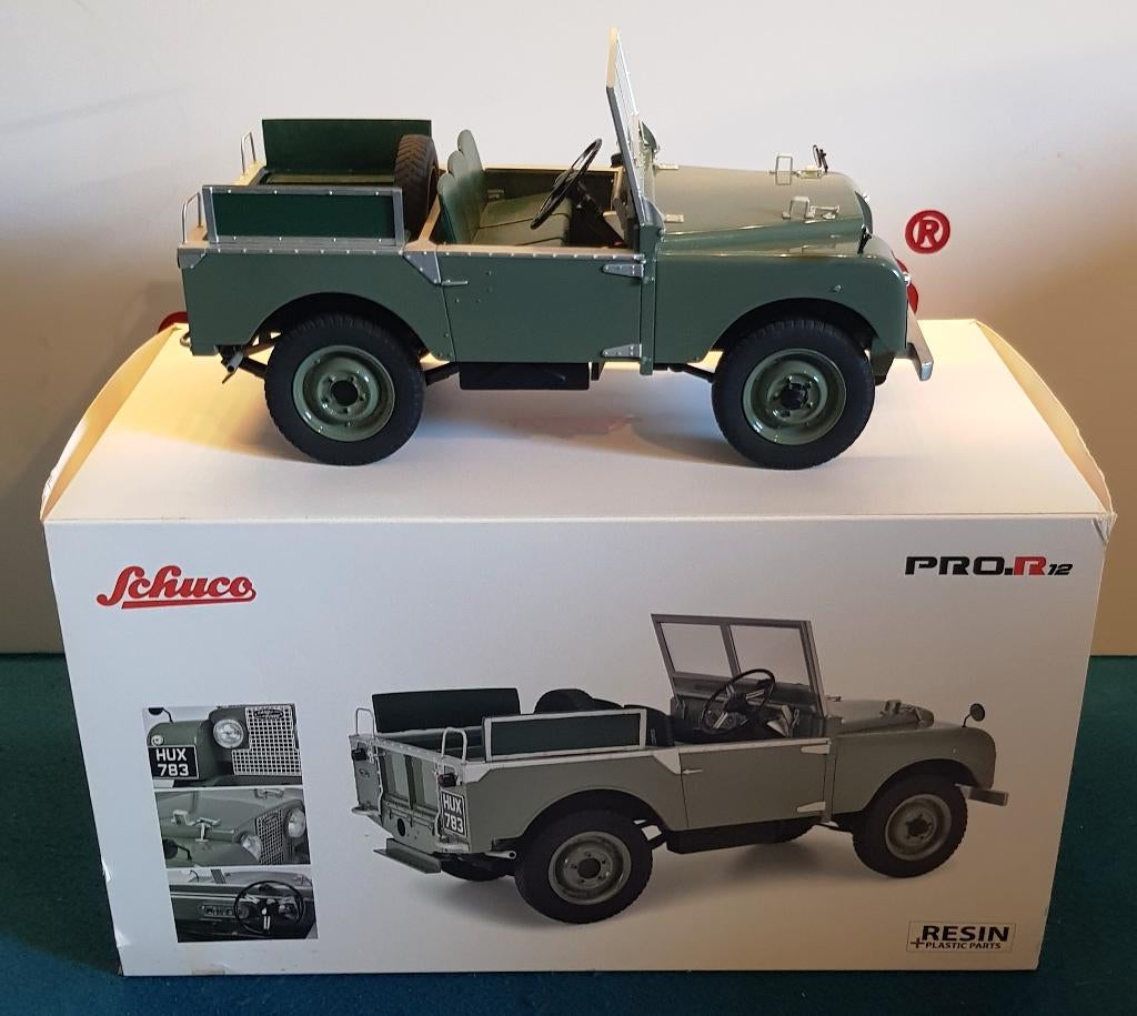 Land Rover 80 Open Groen 1-12 Schuco Pro.R12 (1:12), Hobby en Vrije tijd, Modelauto's | 1:5 tot 1:12, Zo goed als nieuw, Auto