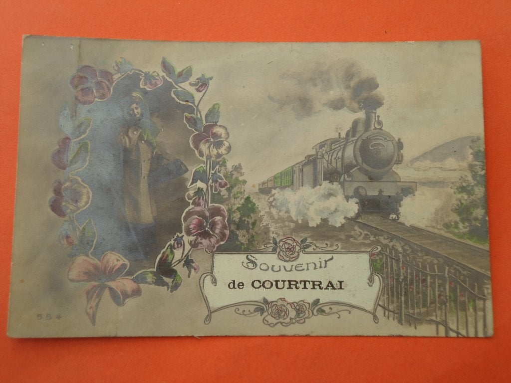 Kortrijk - Courtrai Souvenir de Courtrai, Enlèvement ou Envoi, Avant 1920, Affranchie, Flandre Occidentale