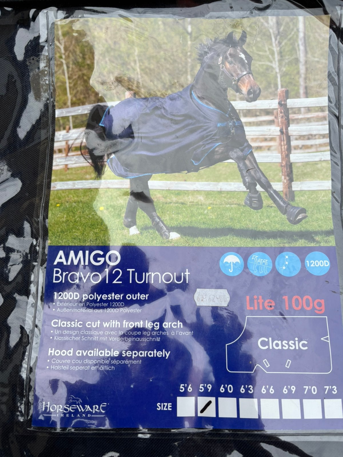 Amigo Bravo 12 Turnhout 100g INCL halsdeel mt 5.9, Dieren en Toebehoren, Ophalen of Verzenden, Zo goed als nieuw, Deken, Amigo