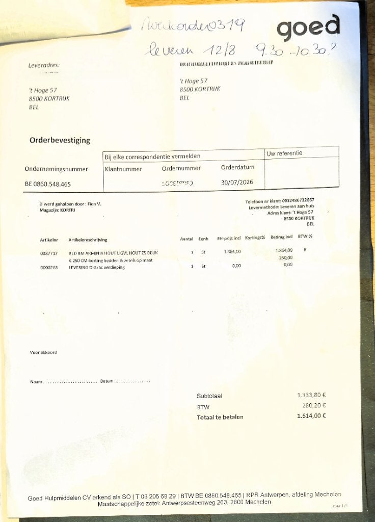 Nouveau lit de soins Burmeier, Enlèvement, Neuf