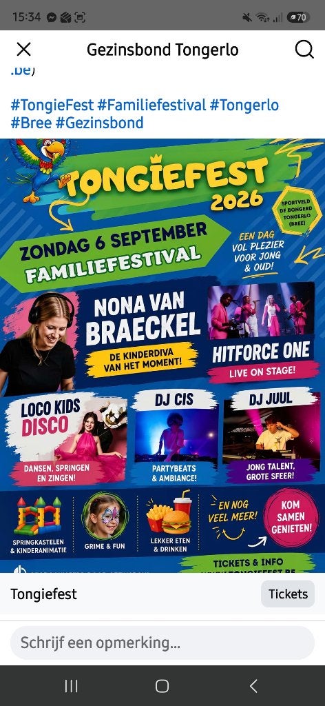 Tongiefest, Une personne, Septembre