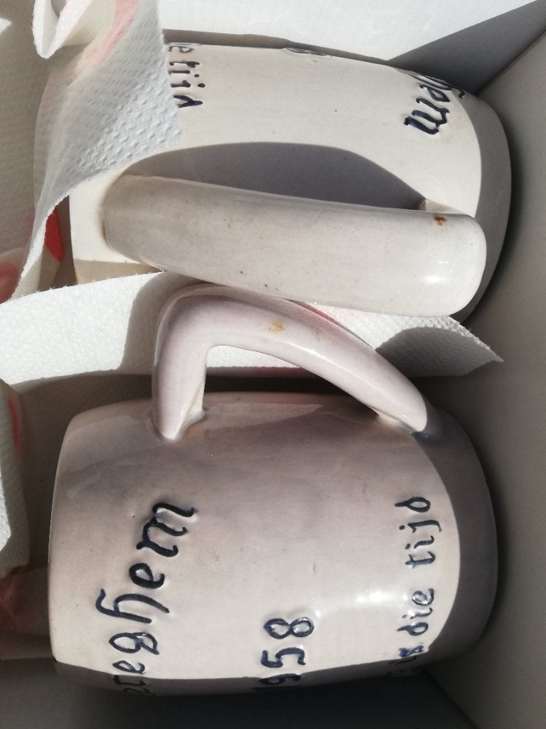 Vintage bierpotten 1958, Enlèvement
