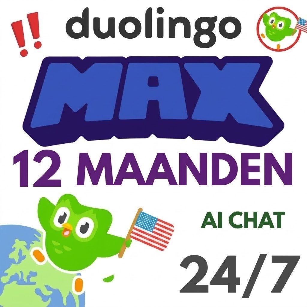 Duolingo MAX 12 mois | sur votre compte, Enlèvement, Neuf, Cours de logiciel, Autre