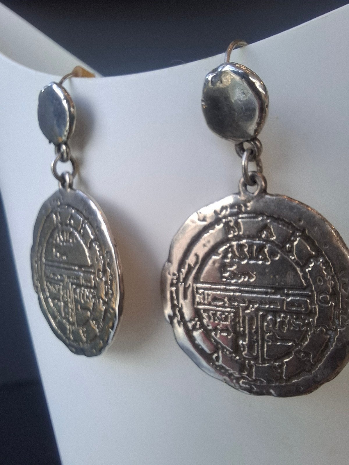 boucles d'oreilles Scooter plaque ronde Asia argenté, Enlèvement ou Envoi, Comme neuf, Argent, Argent