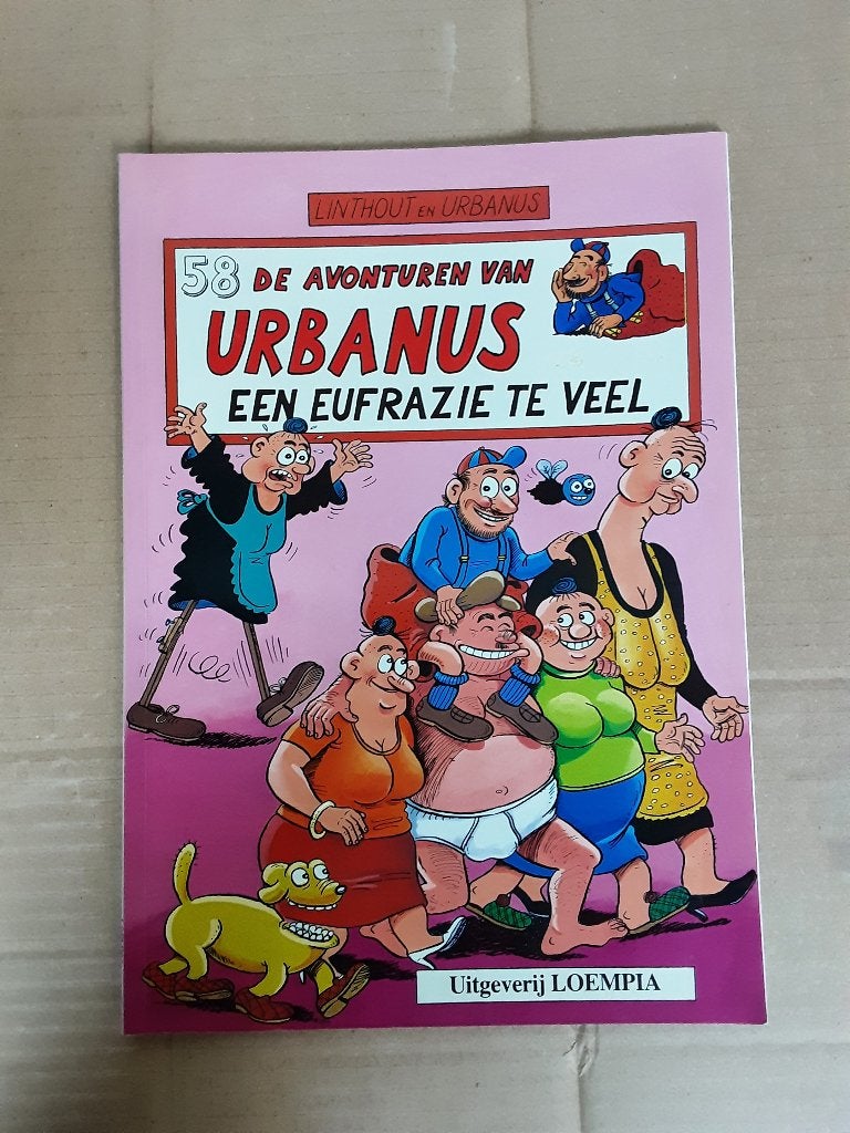 Strip >>Urbanus nr. 58 Een Eufrazie te veel., Gelezen, Linthout en Urbanus, Eén stripboek, Ophalen of Verzenden