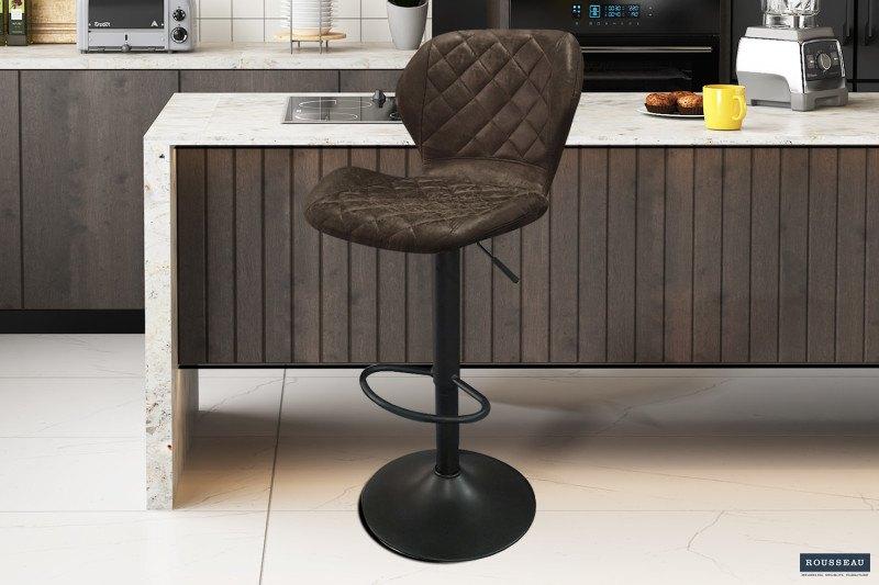 Nieuw barkruk donkerbruin - cognac 75 euro per stuk p.u., Maison & Meubles, 5 tabourets ou plus, Enlèvement, Neuf, Avec repose-pieds