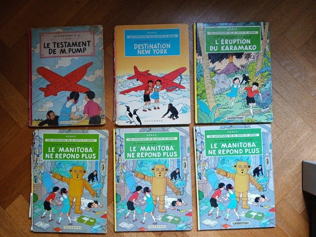 Jo, Zette et Jocko divers titres Hergé, Série complète ou Série, Enlèvement ou Envoi, Utilisé