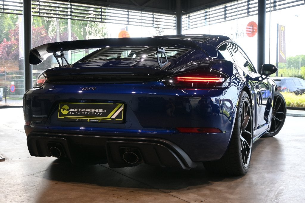 Porsche 718 Cayman GT4 Clubsport 4.0i*CARBON/ALCAN/PCCB/CAM*, Auto's, Achterwielaandrijving, Blauw, Alcantara, 2 zetels
