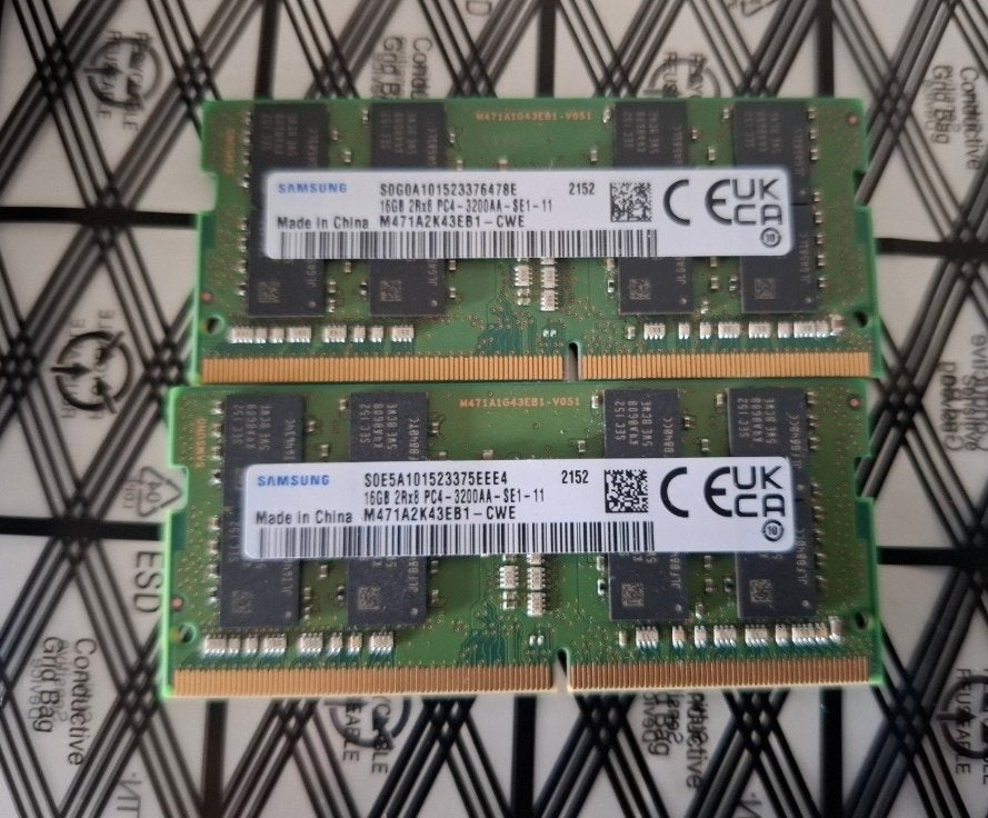 32gb DDR4 SODIMM (2x 16gb kit ; Laptop/Mini PC), ook 1x 16gb, 32 GB, DDR4, Info@retrogamed.be, RetroGamed