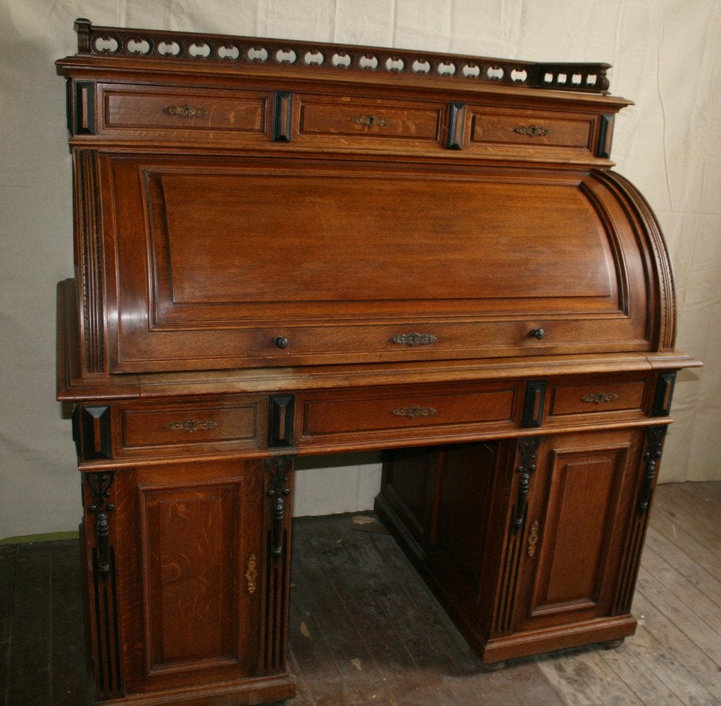 19e eeuws cilinderbureau, Antiek en Kunst, Antiek | Meubels | Tafels, Ophalen