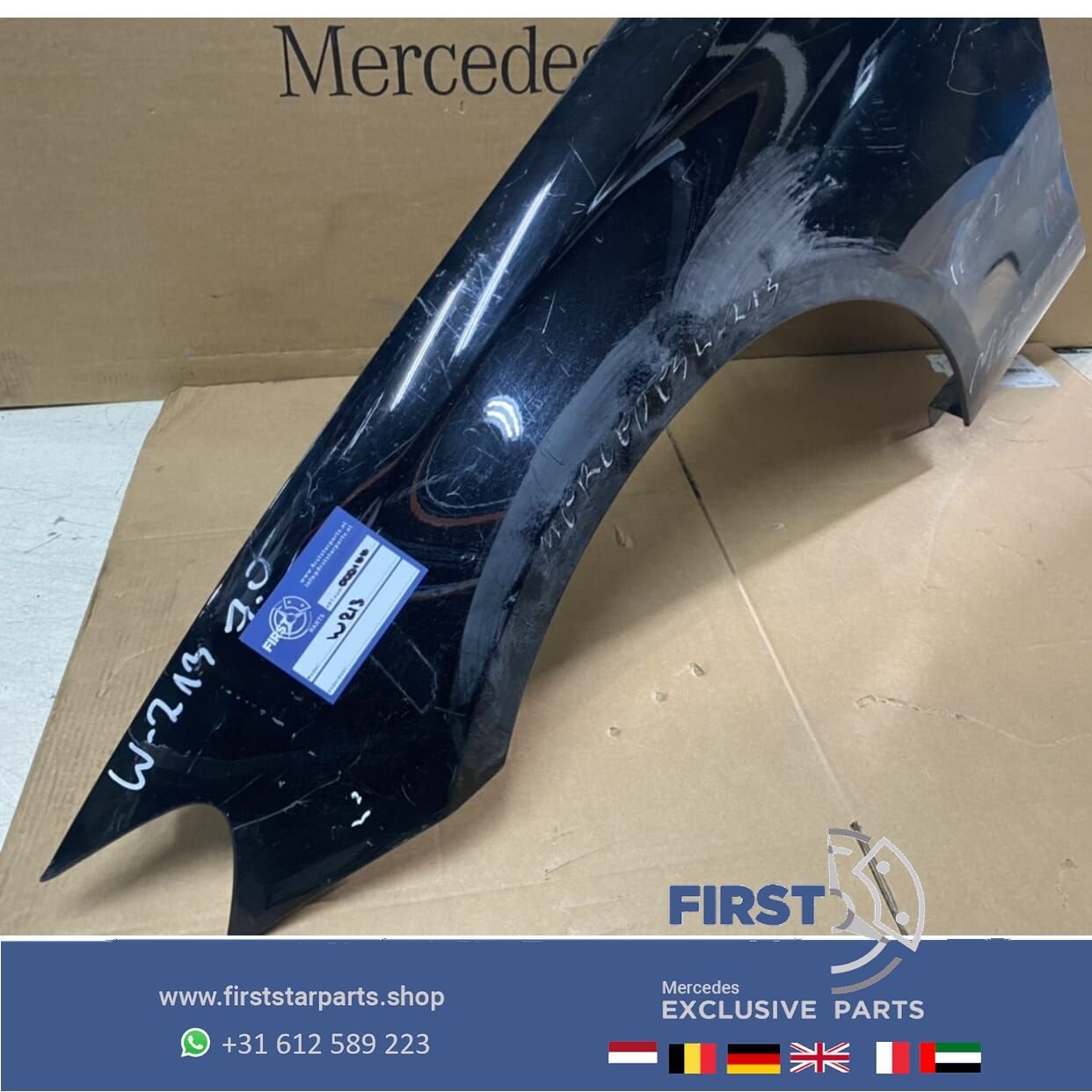 Mercedes E KLASSE SEDAN ZIJSCHERM LINKS W213 SCHERM ZWART LI, Auto-onderdelen, Gebruikt, -, Links, Ophalen of Verzenden