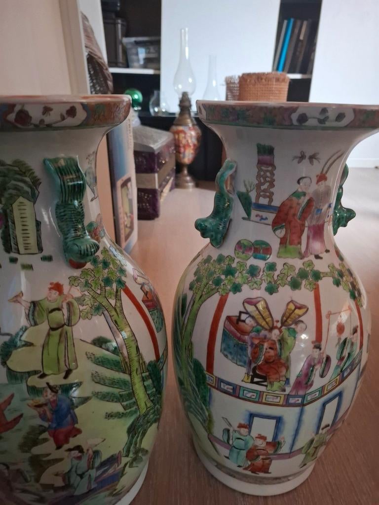 Koppel chinese vazen in perfecte staat, Antiek en Kunst, Ophalen