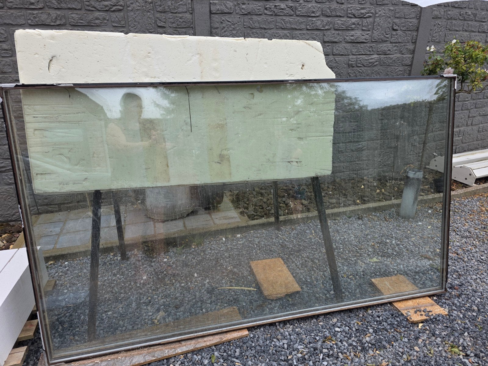 2 ramen dubbel glas 111x192,5, Doe-het-zelf en Bouw, Glas en Ramen, Ophalen