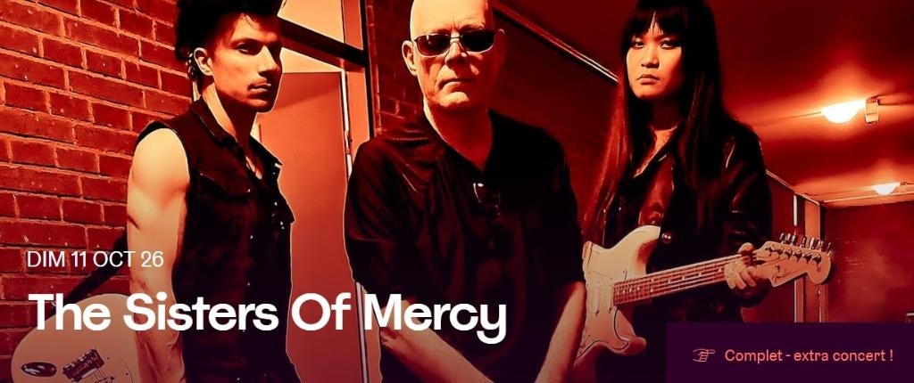Concert van Sisters of Mercy ZO 11/10/26, Tickets en Kaartjes, Oktober