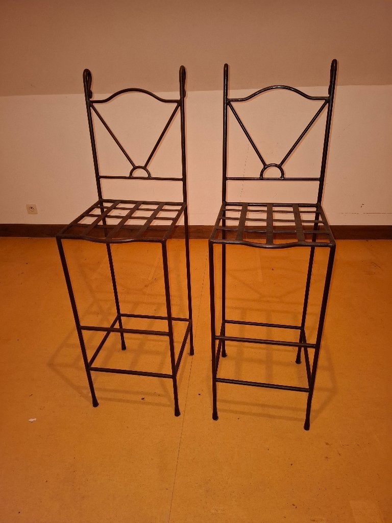 Tabourets de bar, Avec repose-pieds, 2 tabourets, Enlèvement, Utilisé