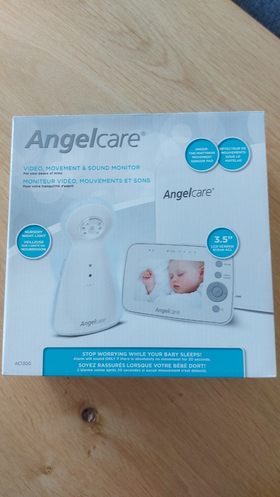 AngelCare AC1300 video geluid bewegingsmonitor, Ophalen, Zo goed als nieuw, 100 tot 250 meter, Camera