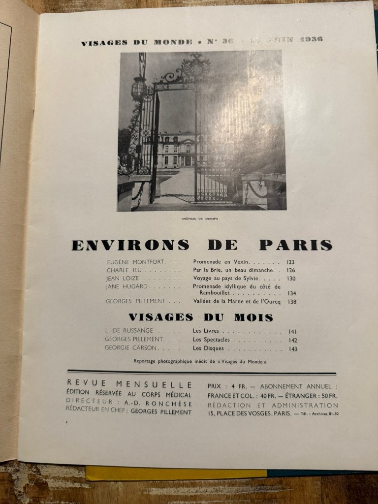 magazine vintage Visages du Monde (années 1930), Livres, Enlèvement ou Envoi, Utilisé, Sports et Loisirs