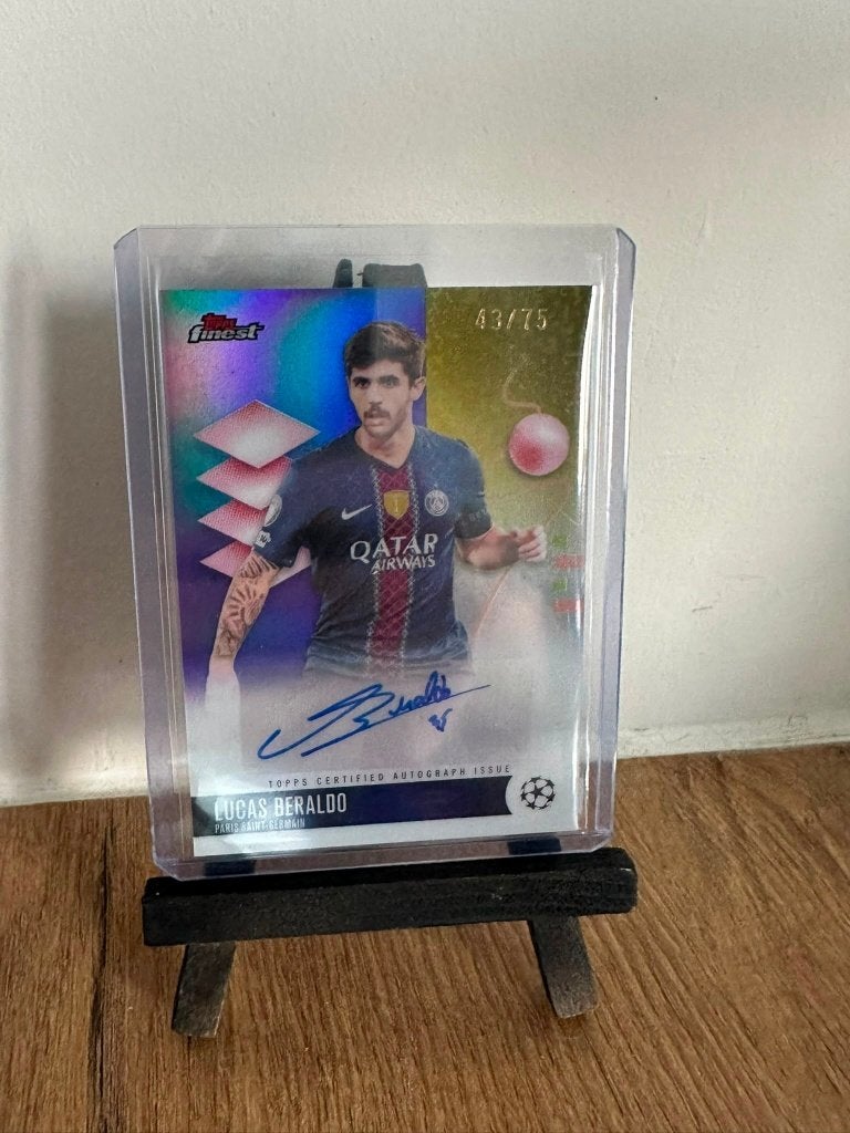 Finest PSG Auto - Lucas Beraldo - 43.75, Ophalen of Verzenden, Nieuw, Spelerskaart