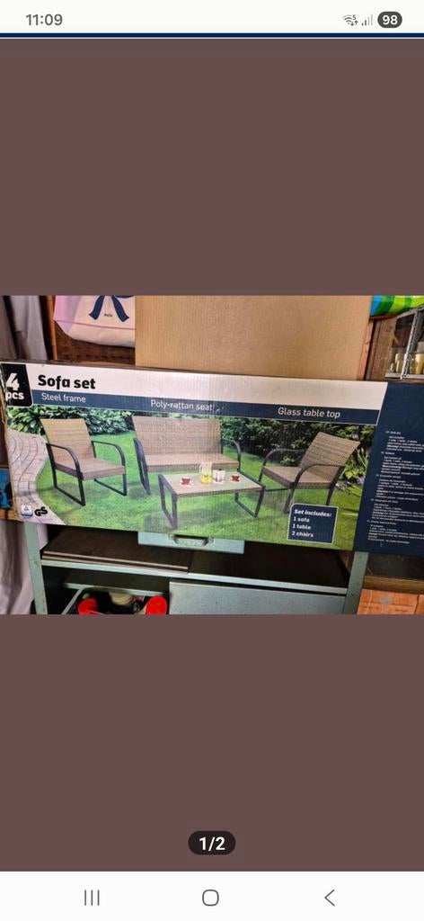 Tuinset nieuw, Tuin en Terras, Tuinsets en Loungesets, Ophalen, Tuinset