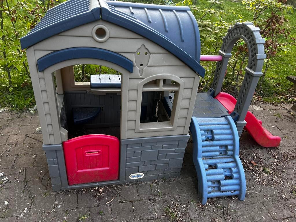 Speelhuisje met glijbaan little tikes, Enlèvement, Utilisé, Synthétique