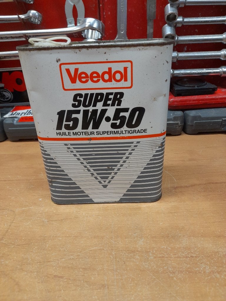 ancien bidon huile vide veedol super 15w50, Collections, Marques & Objets publicitaires, Envoi, Utilisé, Autres types