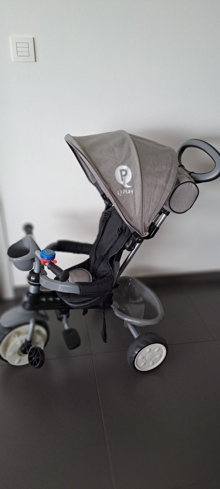 kinderbuggy omvormbaar tot kinderfietsen, grijs, Kinderen en Baby's, Buggy's, Ophalen, Nieuw