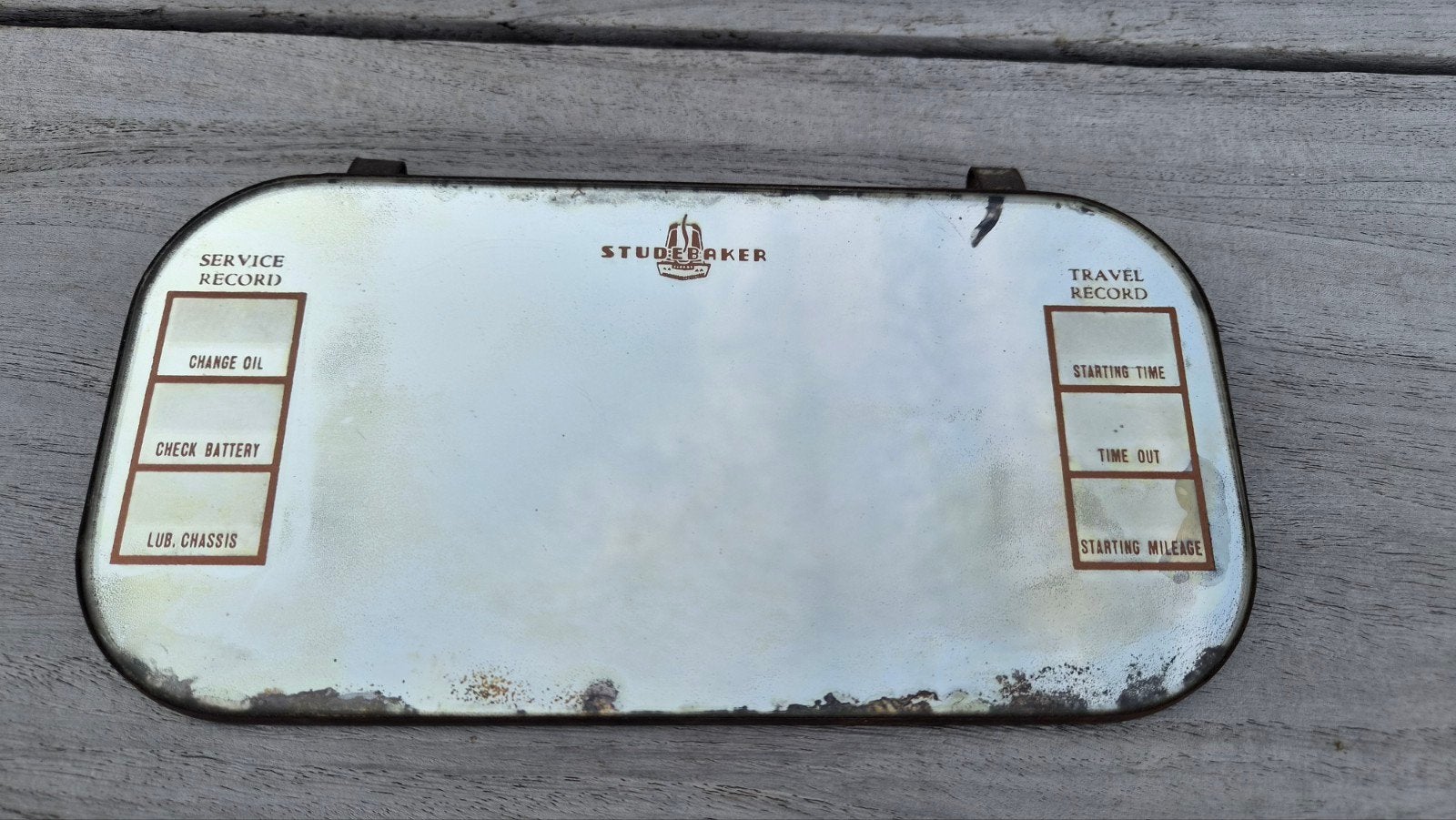Vintage Studebaker servicerecordspiegel jaren 40-50, Ophalen of Verzenden, Gebruikt, Oldtimer onderdelen