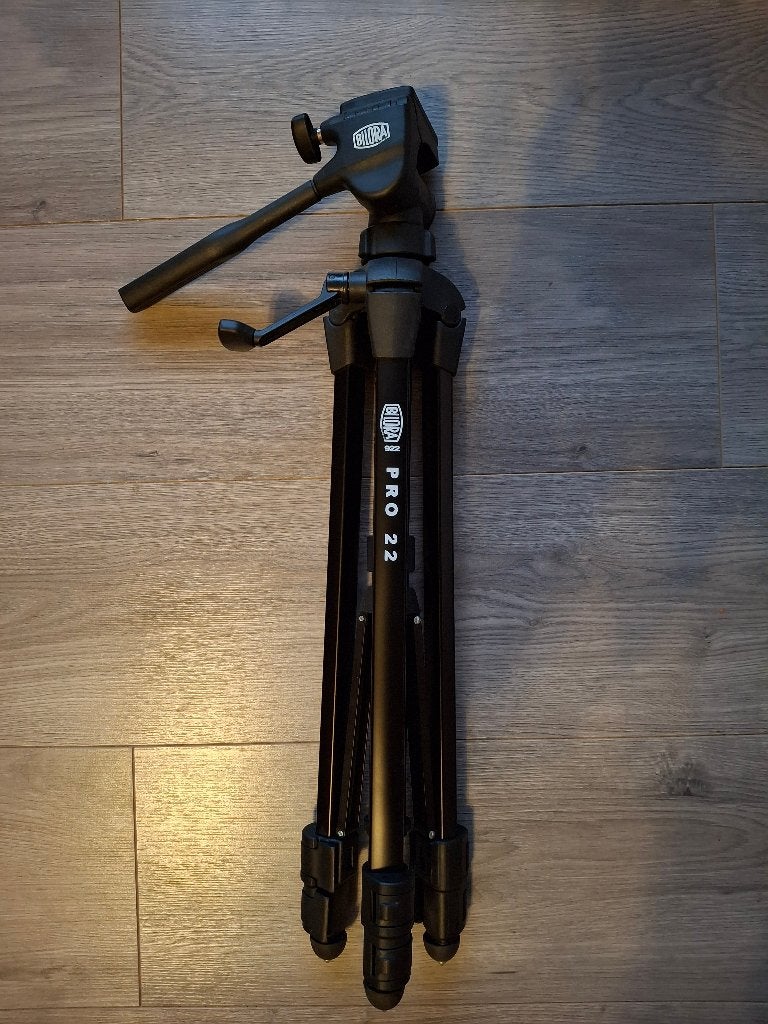 Bilora Pro 22 statief, TV, Hi-fi & Vidéo, Photo | Trépieds & Rotules, 125 à 150 cm, Enlèvement ou Envoi, Bilora, Trépied