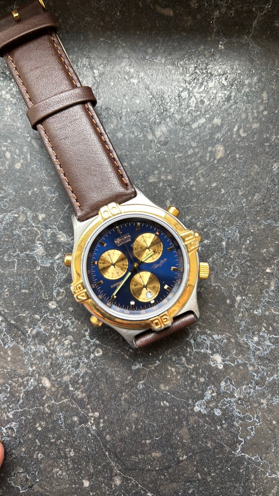 Rodania Thierry Boutsen, Montre-bracelet, Autres marques, Enlèvement ou Envoi, Cuir